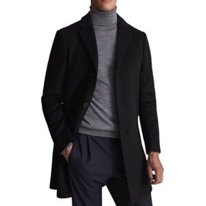 Wilke Rodriguez 40 R Wool Cashmere Longline Overcoat in black